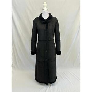 Centigrade Outerwear  Women’s Black Coat Sz XL Long Winter Lined Minimalist Emo